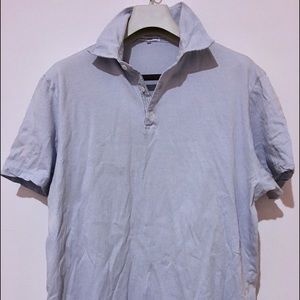 James Perse Sueded Jersey Polo Size Large